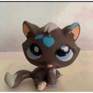 Littlest Pet Shop #815 LPS Messiest‎ Grey Tabby Kitty Cat Sitting Kitty LPS